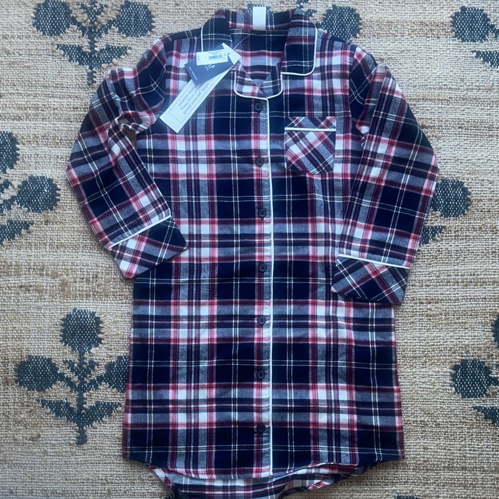 GAP Kids Plaid Nightgown - Red, Blue, White & Pink